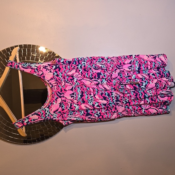 Lilly Pulitzer Tala Pop Up Lobstah Roll Pink Romper Playsuit - Picture 2 of 11